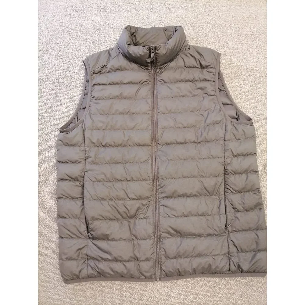 UNIQLO Small Female Grey Ultra Lightweight Full Zip Puffer Vest Fall Sporty - Picture 1 of 9